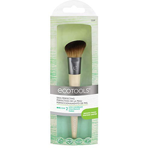 EcoTools Skin Perfecting Brush with soft bristles and ergonomic handle for flawless makeup application.