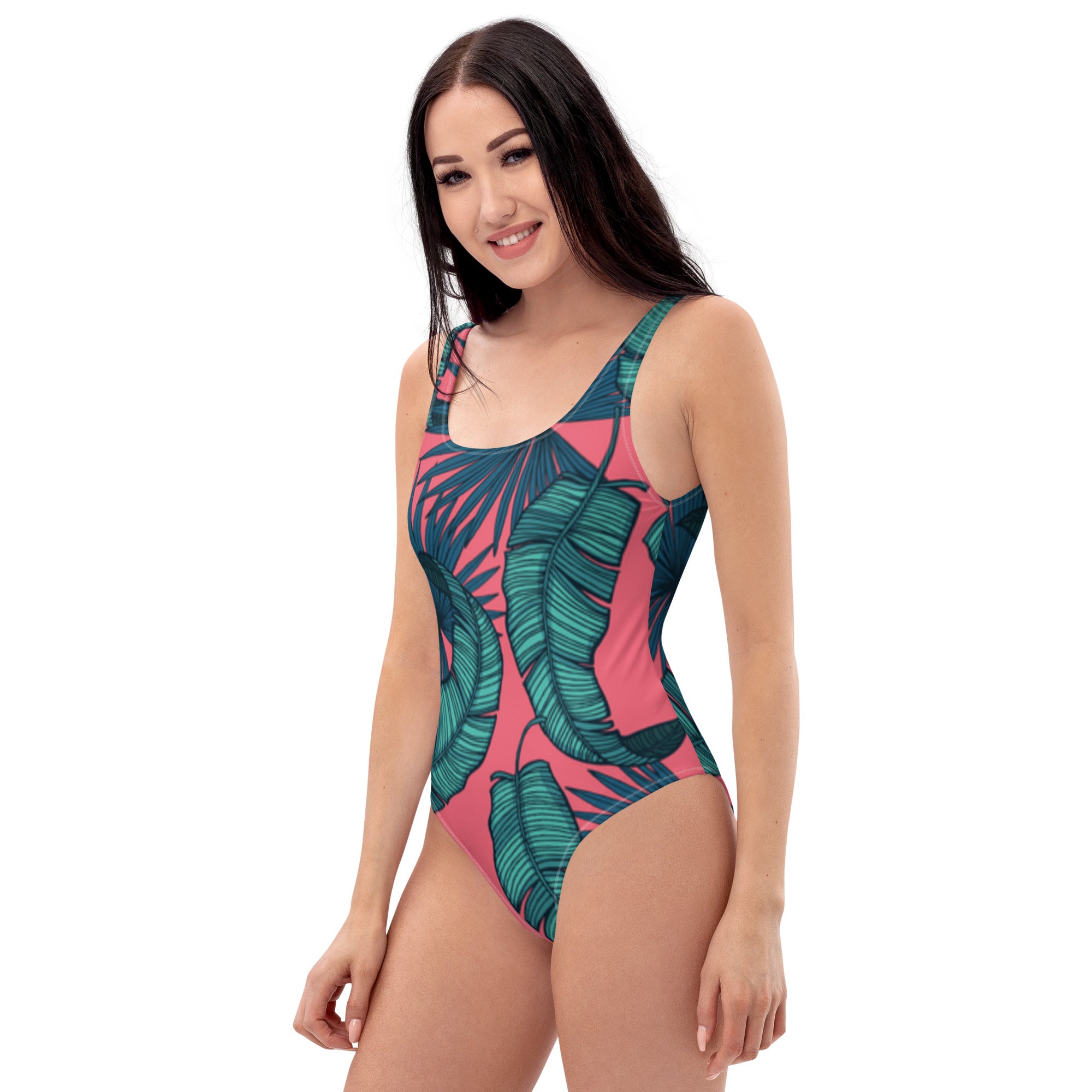 Skylar one-piece swimsuit showcasing a flattering design and smooth fabric, perfect for beach or pool wear.