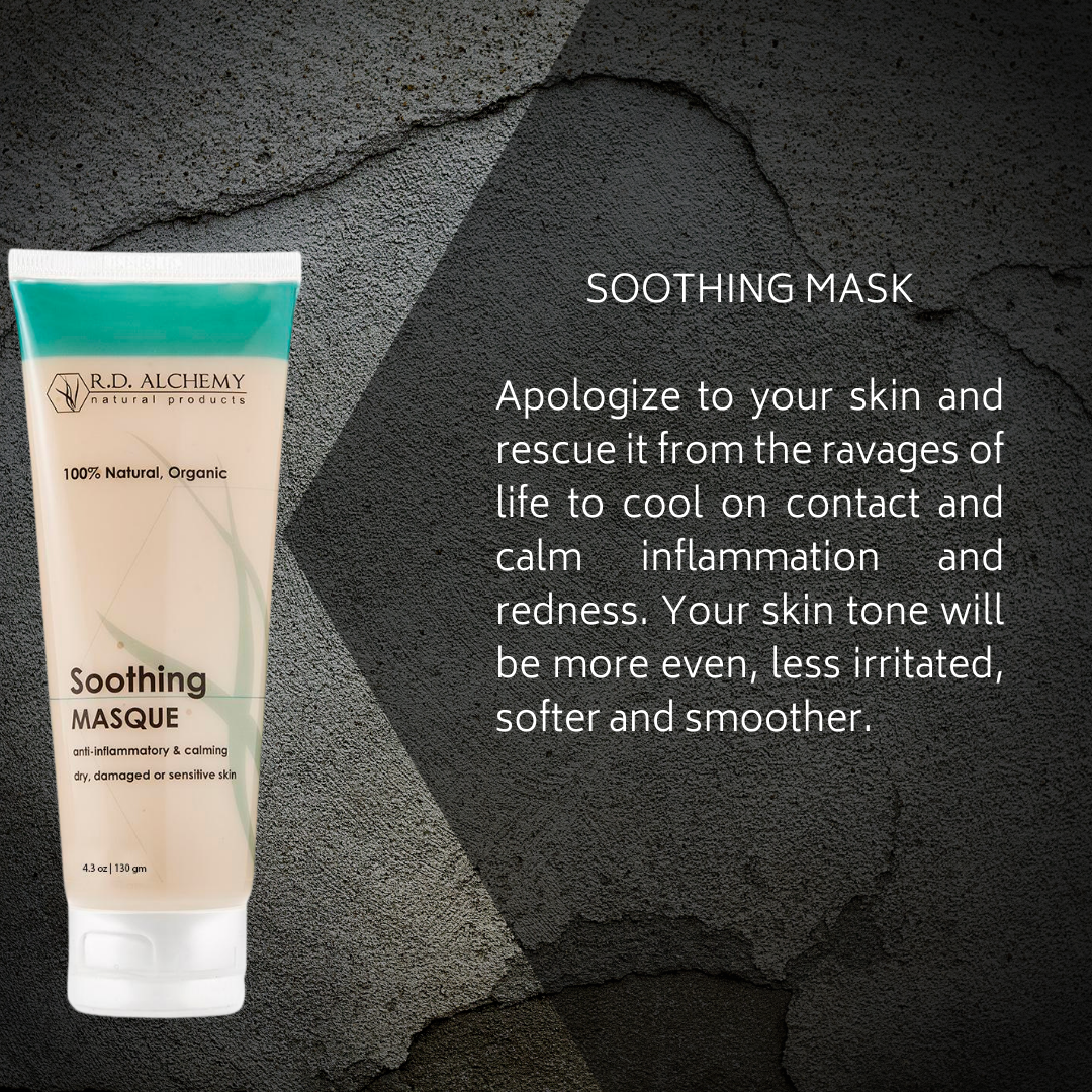 A soothing mask in a jar, designed for calming irritated skin, featuring a creamy texture and gentle ingredients.