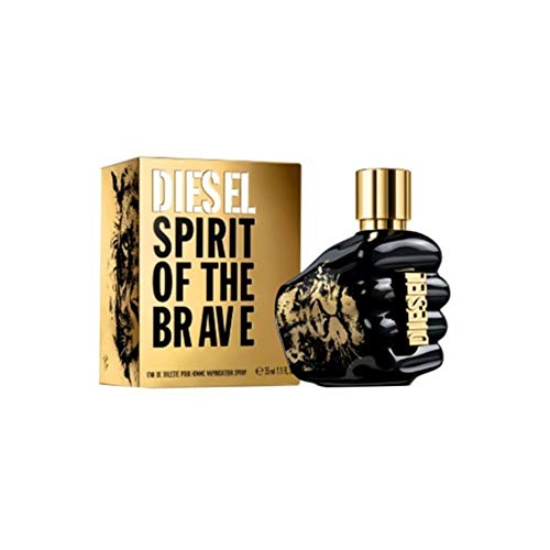 A stylish bottle of Diesel Spirit of the Brave Eau de Toilette, showcasing its modern design and bold character.