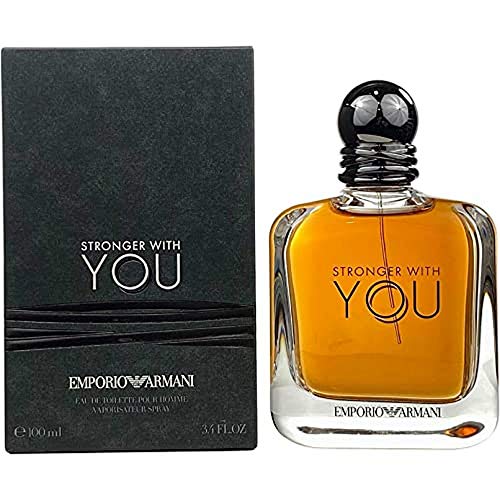 Emporio Armani Stronger With You Eau de Toilette bottle showcasing its elegant design and sophisticated fragrance.