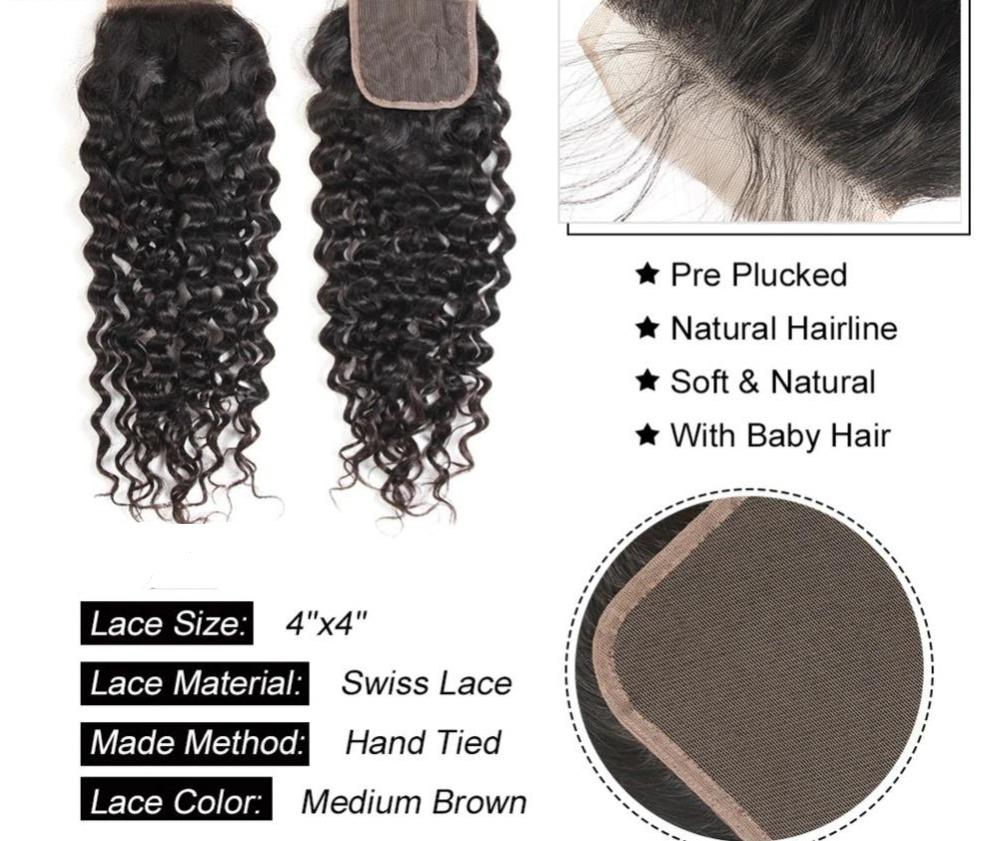 Super Double Drawn 12A Grade Deep Wave Bundles with Lace Frontal and Closure in Natural Color, showcasing luxurious texture and quality.