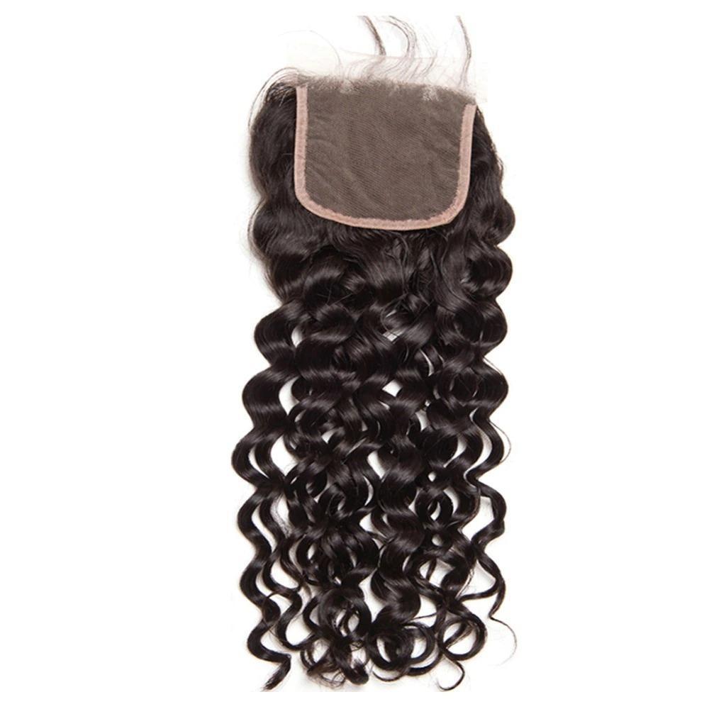 Super Double Drawn 12A Grade Water Wave Bundles with Closures and Frontals, showcasing luxurious, bouncy waves and high-quality lace.