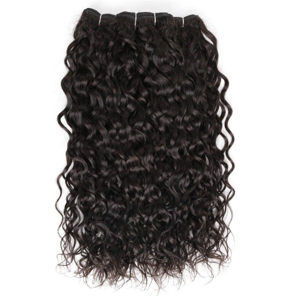 Super Double Drawn 12A Grade Water Wave Bundles with Closures and Frontals, showcasing luxurious, bouncy waves and high-quality lace.