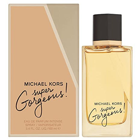 Michael Kors Super Gorgeous! Eau de Parfum Intense in an elegant bottle, showcasing its luxurious design.