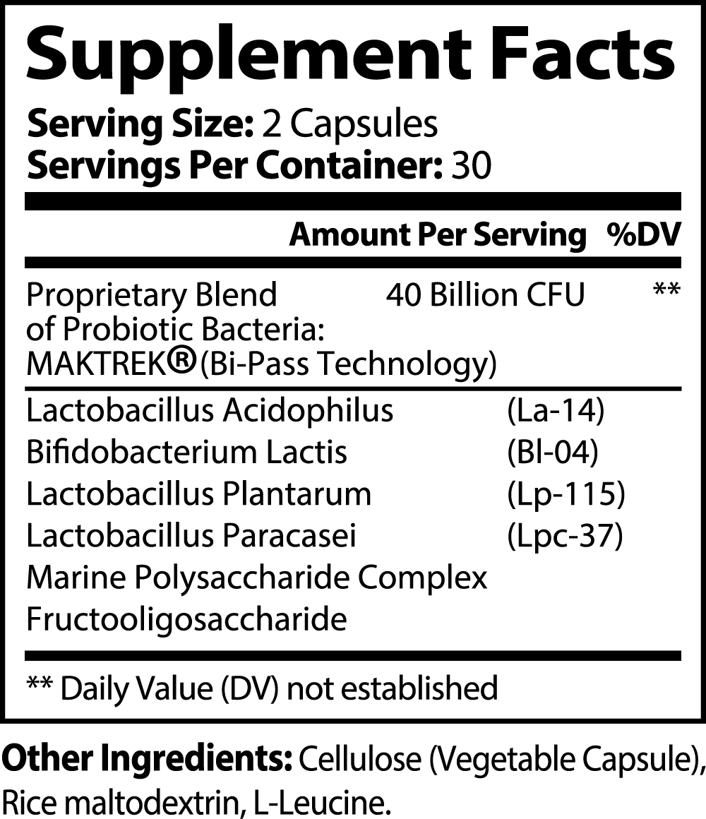 Super Gut Cleanse Probiotic 40 Billion with Prebiotics in a bottle, showcasing its natural ingredients and dietary supplement benefits.