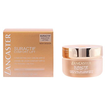 Lancaster Suractif Advanced Day Cream in a sleek jar, showcasing its luxurious texture and branding.