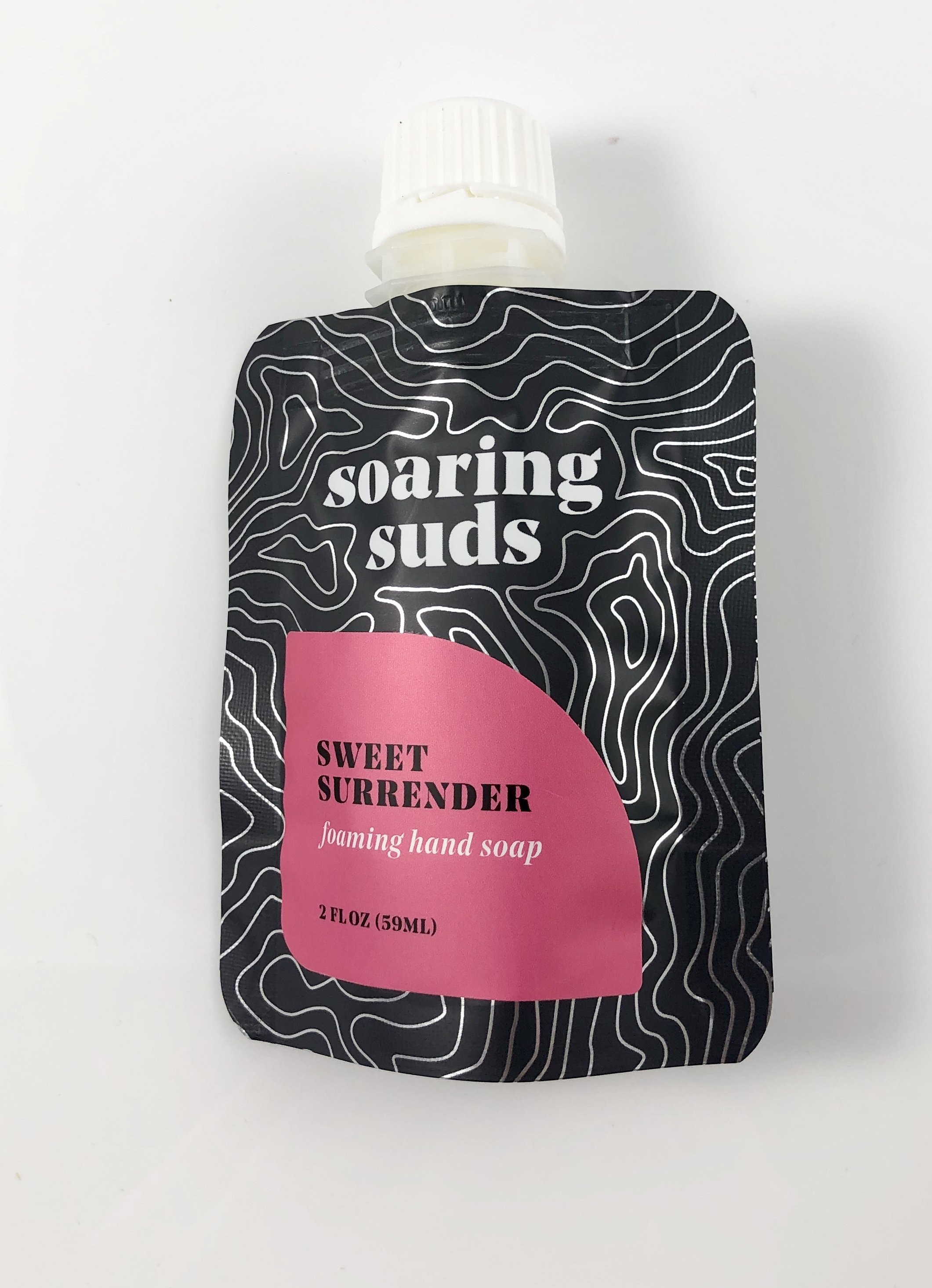 Sweet Surrender Liquid Hand Soap Refill pack featuring organic coconut and olive oil ingredients.