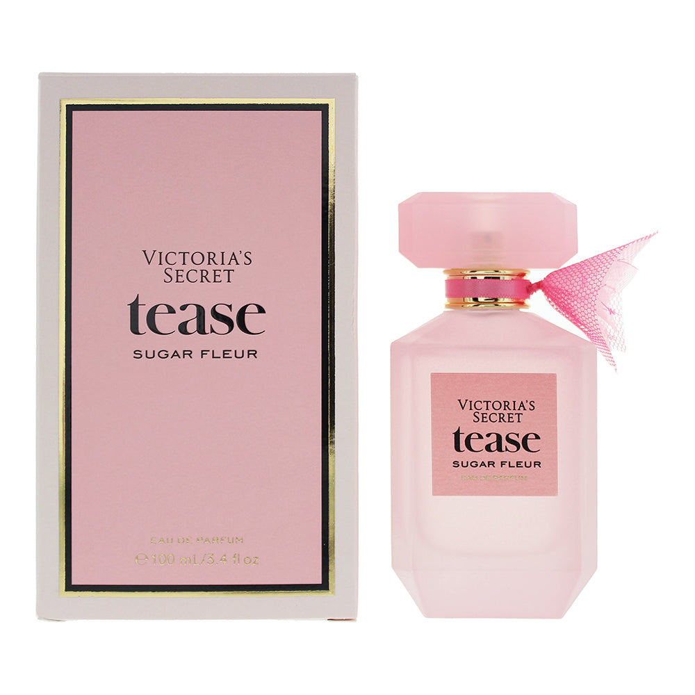 Tease Sugar Fleur Eau de Parfum by Victoria's Secret in an elegant bottle with floral design.