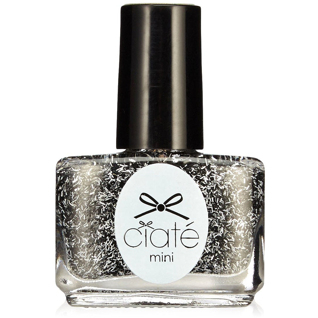 Ciaté The Paint Pot Nail Polish in Couture Noir, showcasing a sleek black bottle with a glossy finish.