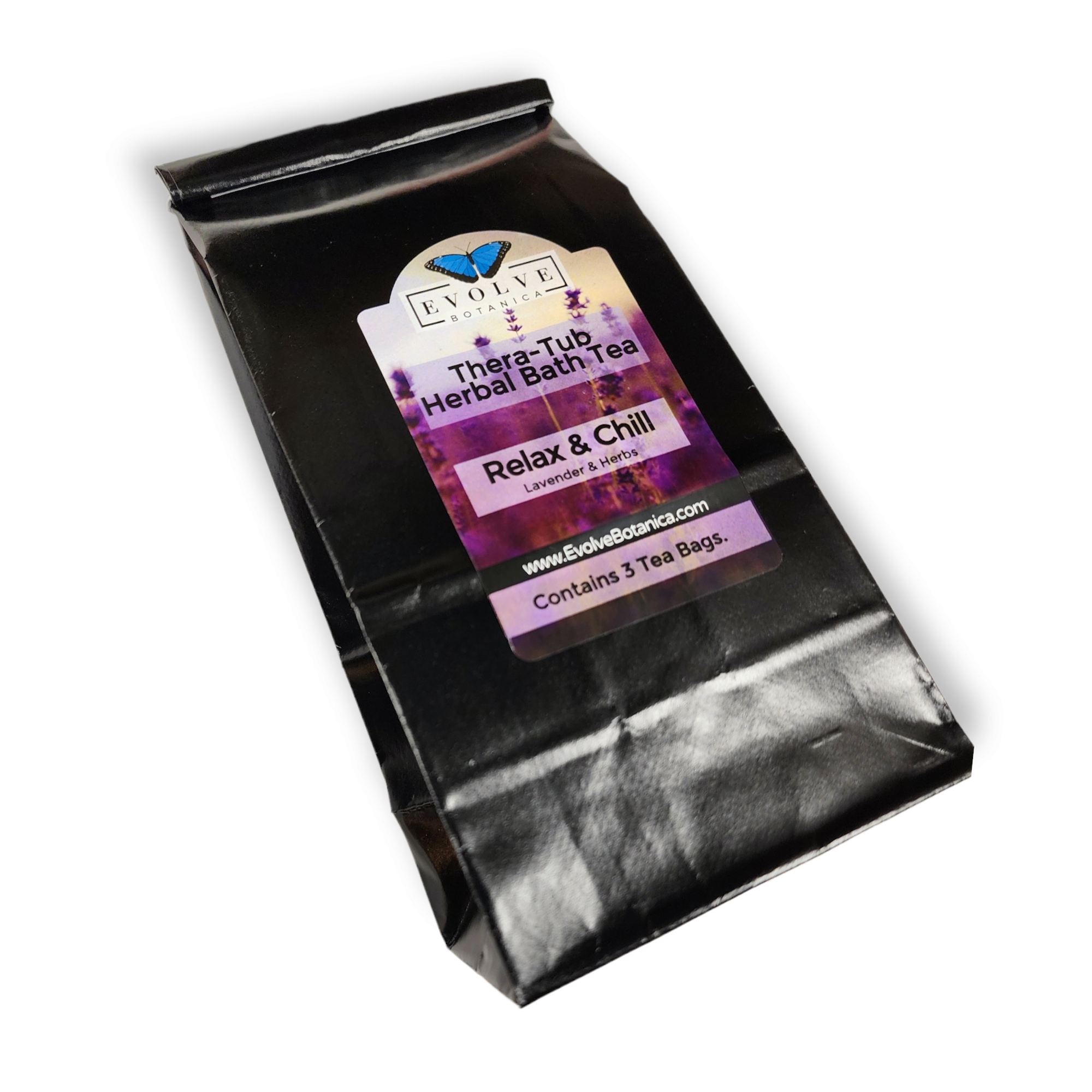 Thera-Tub Relax & Chill bath tea bags with lavender and herbs, perfect for a soothing bath experience.