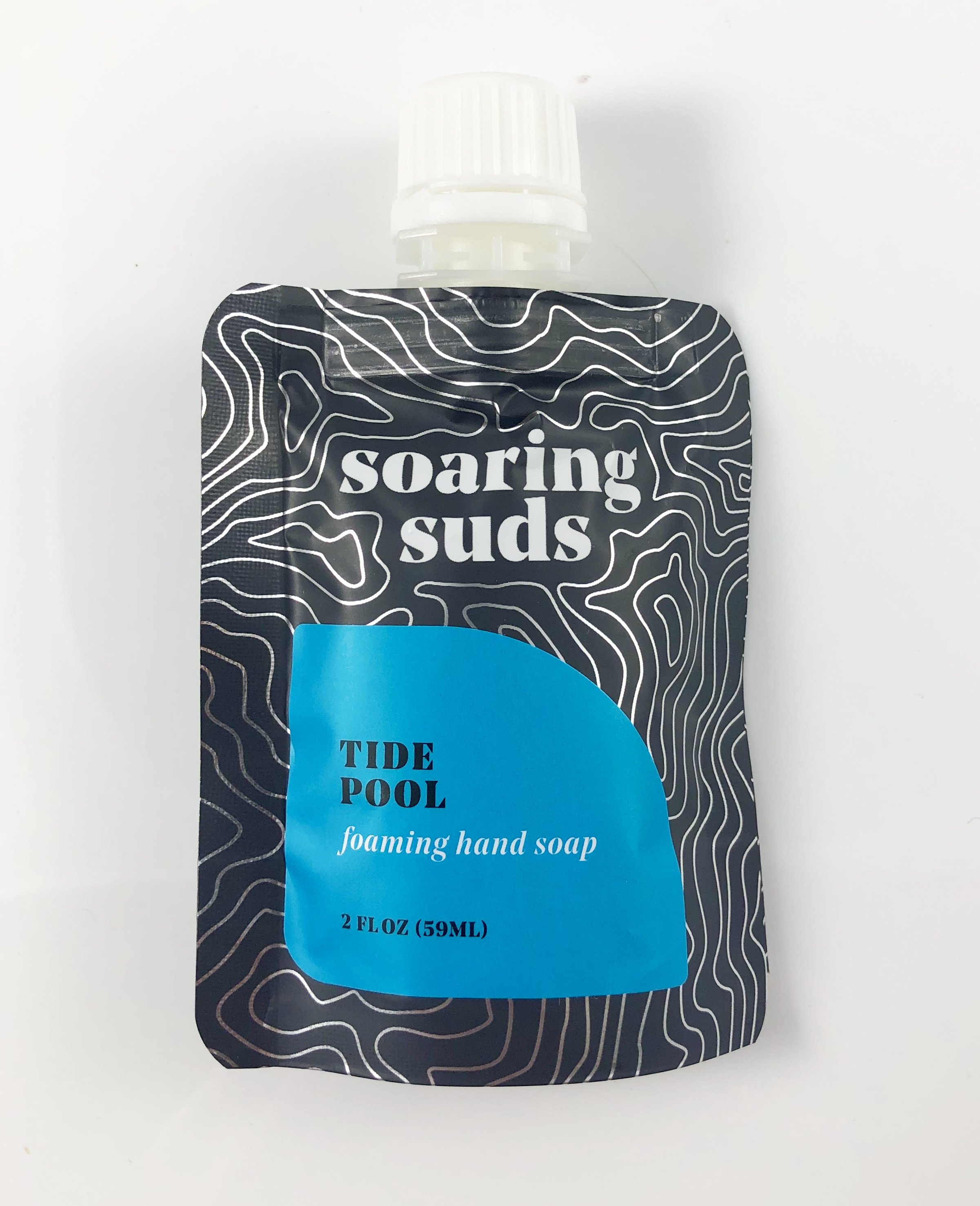 Tide Pool Liquid Hand Soap Refill pack featuring organic coconut and olive oil ingredients with a refreshing eucalyptus scent.