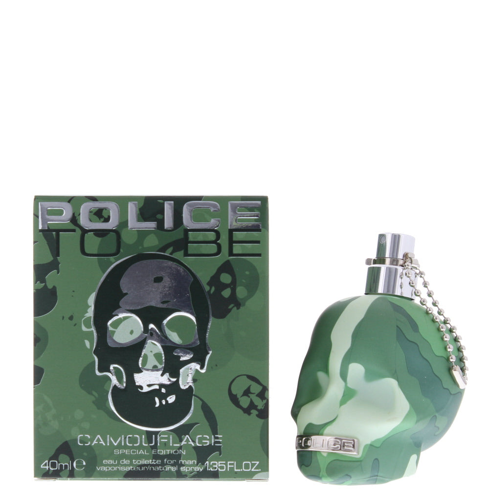 To Be Camouflage Eau de Toilette in a unique camouflage bottle, showcasing its vibrant and fresh fragrance.