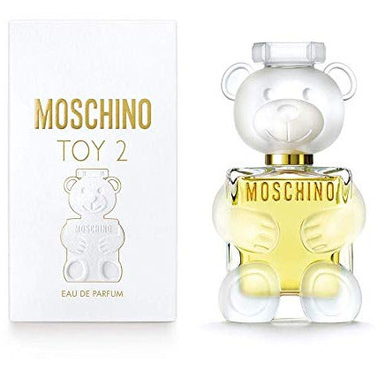 Moschino Toy 2 Gift Set featuring a 30ml EDP bottle and a 50ml body lotion, elegantly packaged for gifting.