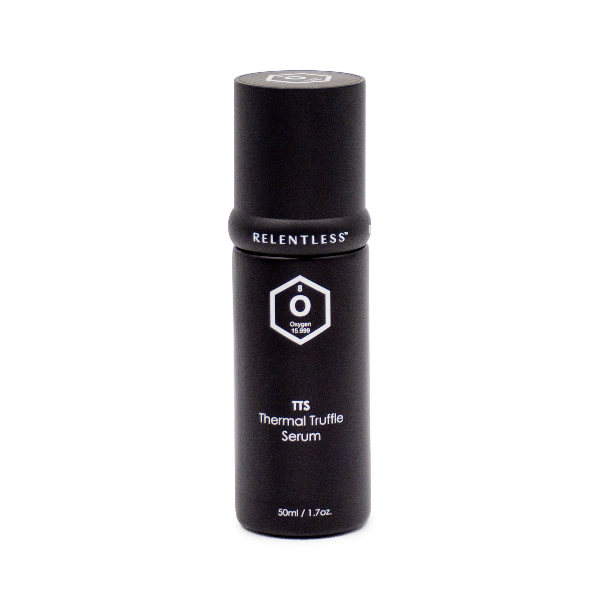 TTS Thermal Truffle Serum 50 ml bottle with a sleek design, showcasing its luxurious formula for men's skincare.