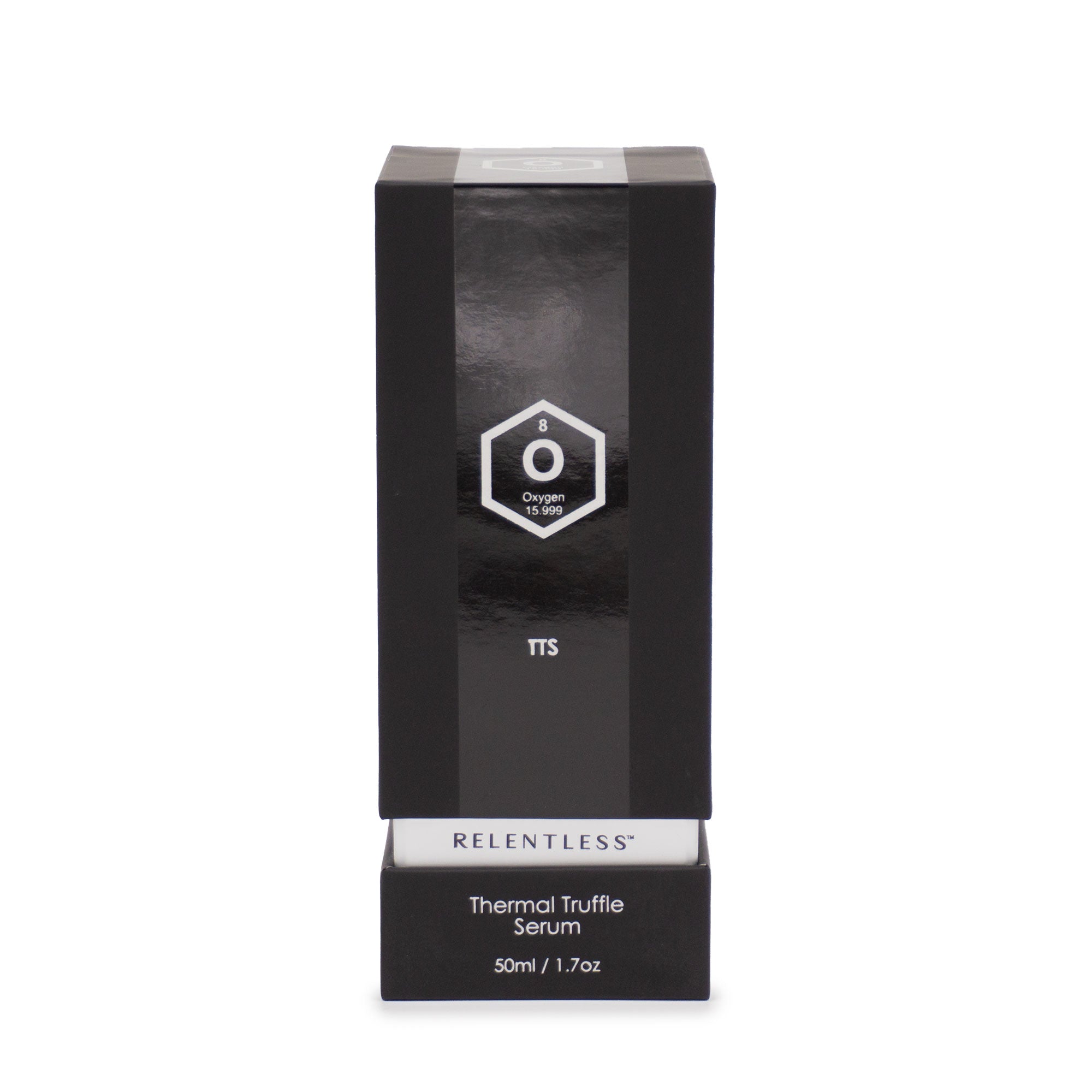 TTS Thermal Truffle Serum 50 ml bottle with a sleek design, showcasing its luxurious formula for men's skincare.