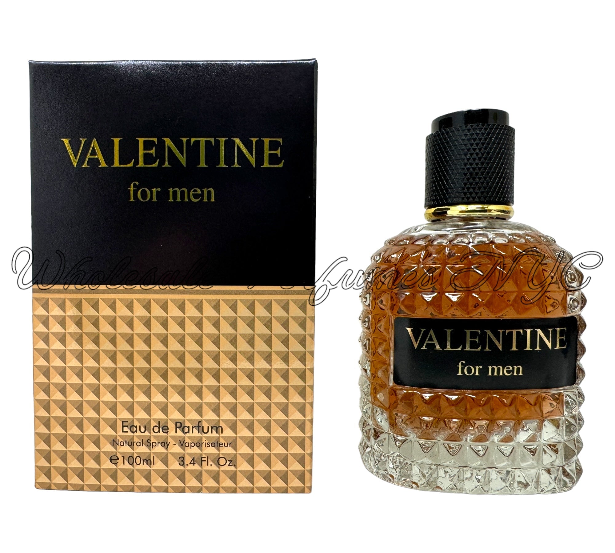 Valentine for Men Eau de Parfum Spray by Urban Collection in a stylish 3.4oz bottle, inspired by Valentino's UOMO.