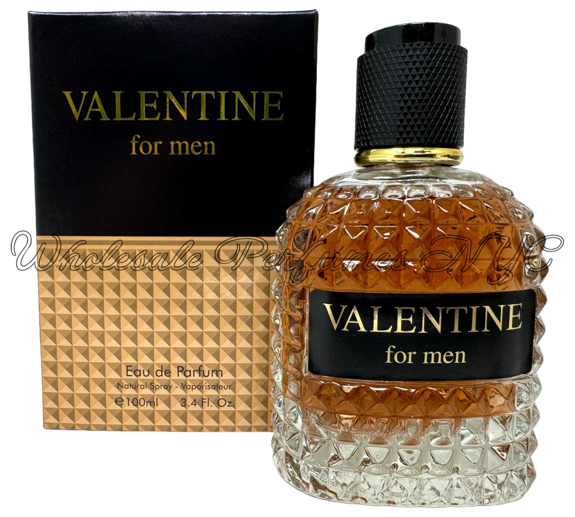 Valentine for Men Eau de Parfum Spray by Urban Collection in a stylish 3.4oz bottle, inspired by Valentino's UOMO.