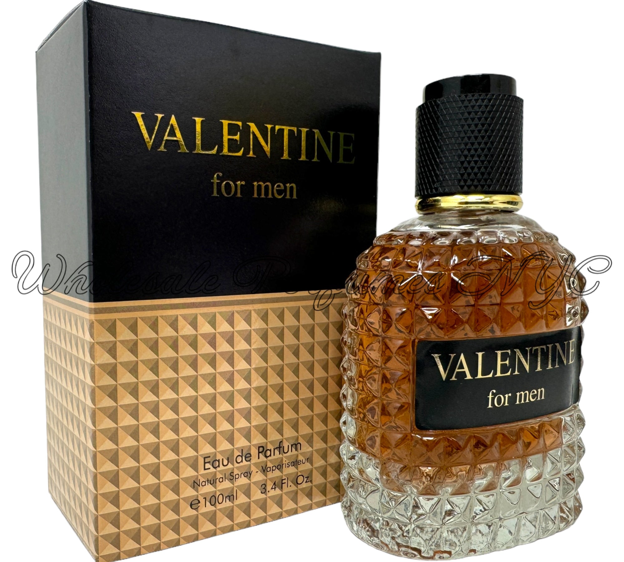 Valentine for Men Eau de Parfum Spray by Urban Collection in a stylish 3.4oz bottle, inspired by Valentino's UOMO.