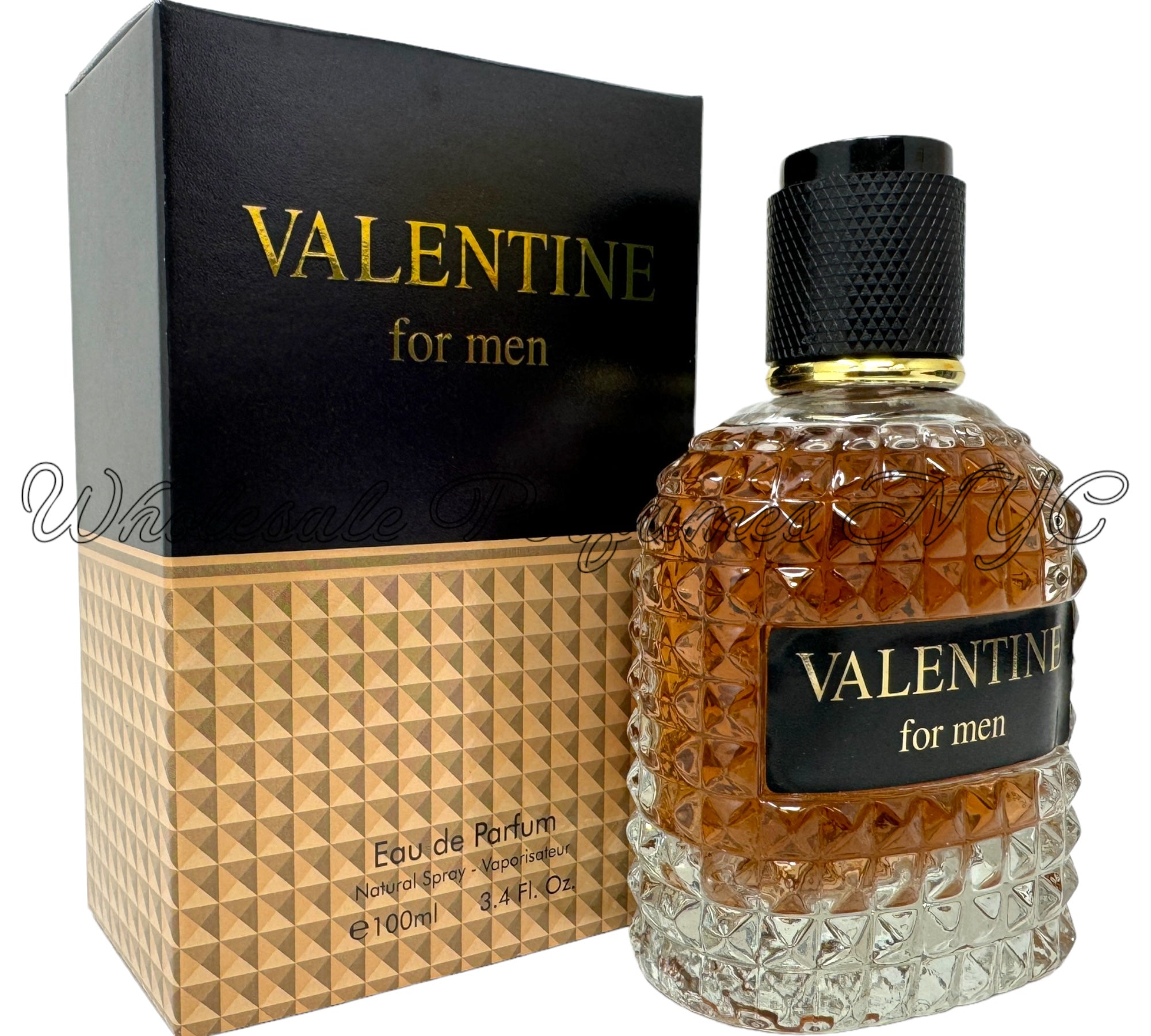 Valentine for Men Eau de Parfum Spray by Urban Collection in a stylish 3.4oz bottle, inspired by Valentino's UOMO.