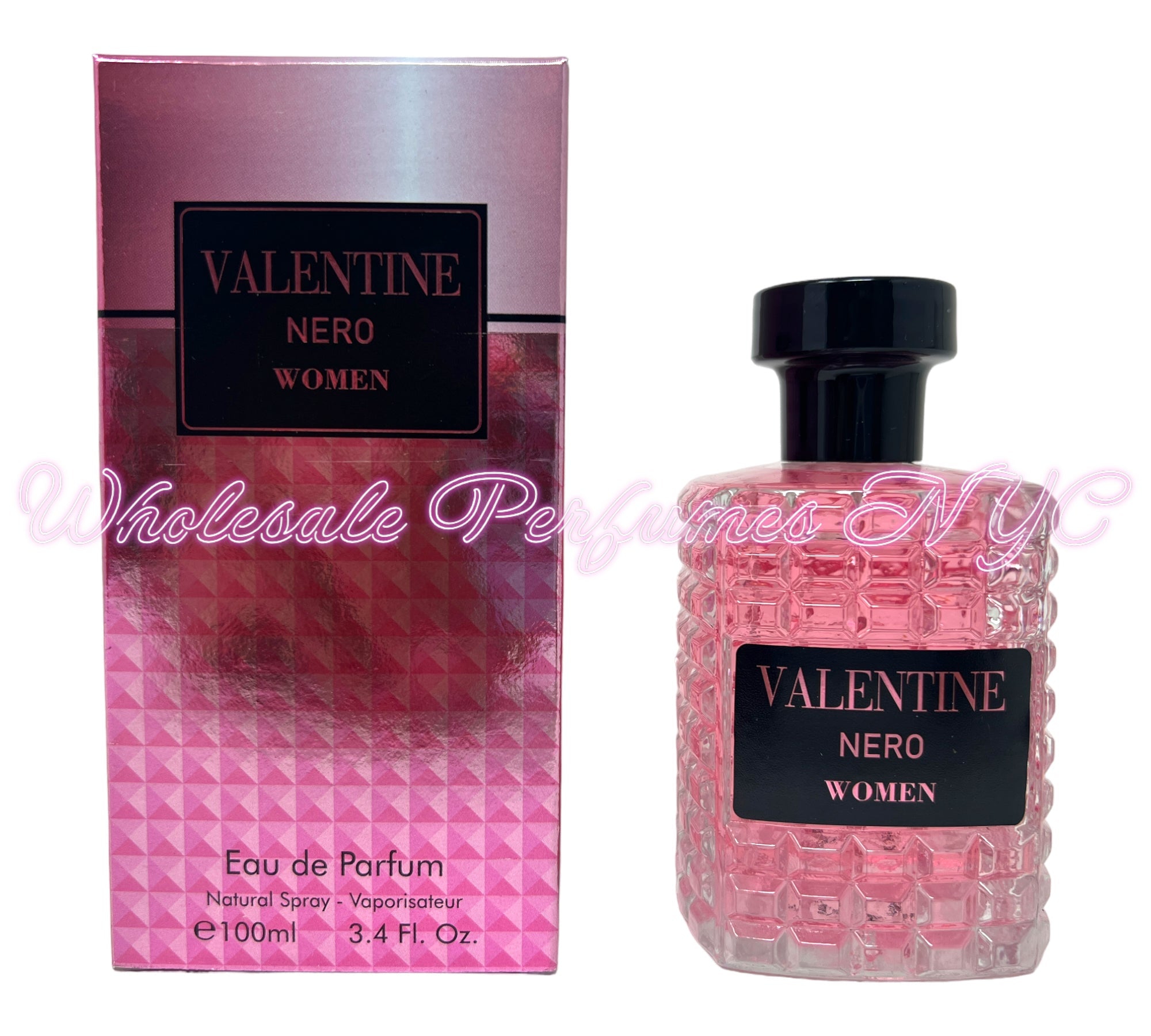 Valentine Nero for Women Eau de Parfum Spray, 3.4oz bottle with elegant design, inspired by Valentino's Born in Roma.