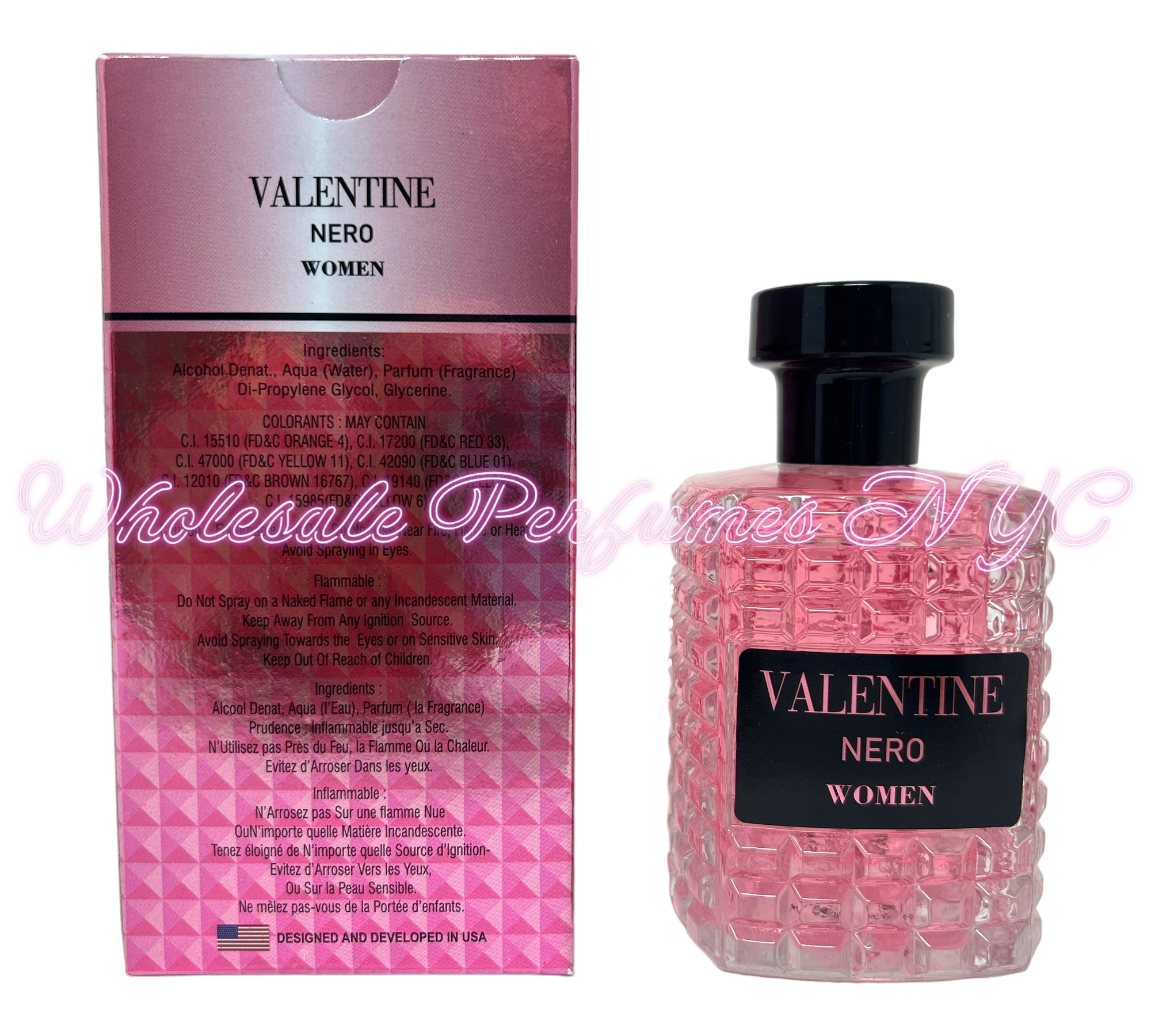 Valentine Nero for Women Eau de Parfum Spray, 3.4oz bottle with elegant design, inspired by Valentino's Born in Roma.