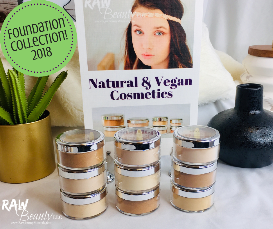 Vegan cruelty-free face powder in various shades displayed in jars, showcasing its natural mineral ingredients.