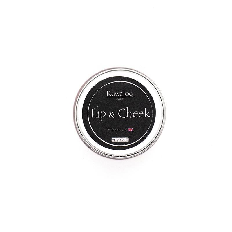 Vegan Mineral Makeup Lip and Cheek Balm in Coral, showcasing its vibrant color and eco-friendly packaging.