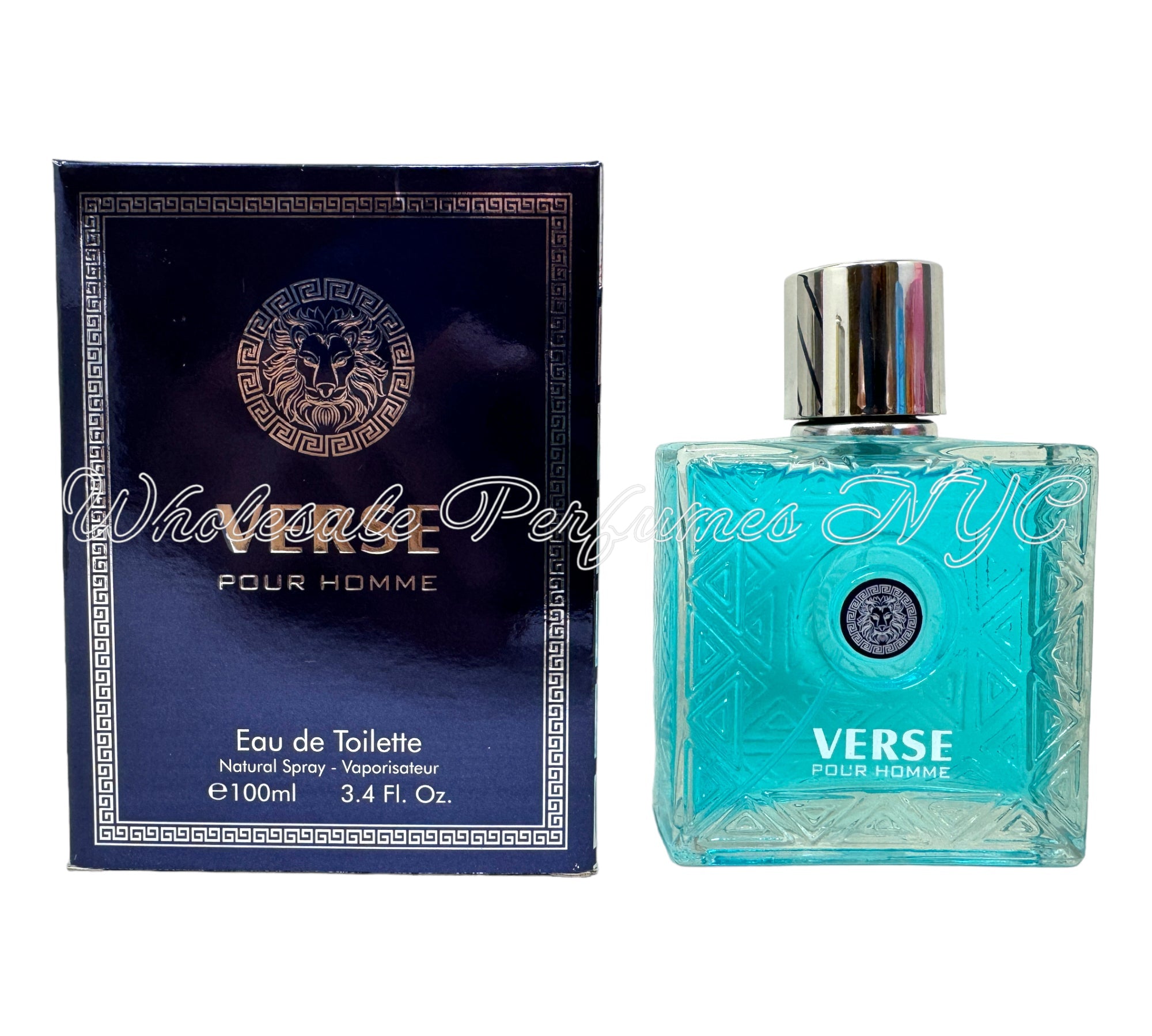 Verse Pour Homme For Men 3.4oz Eau de Parfum spray bottle, elegantly designed for urban sophistication.