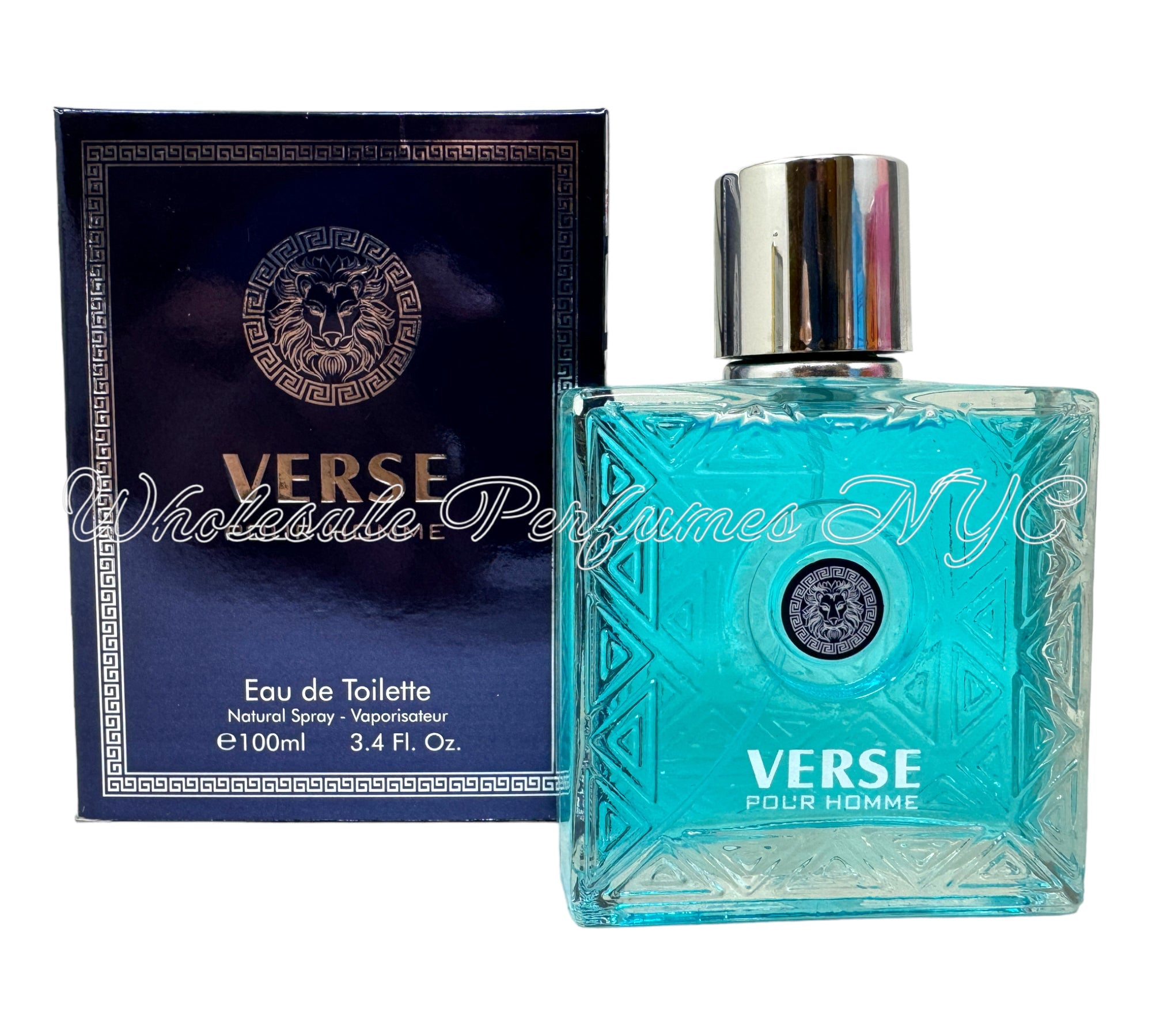 Verse Pour Homme For Men 3.4oz Eau de Parfum spray bottle, elegantly designed for urban sophistication.