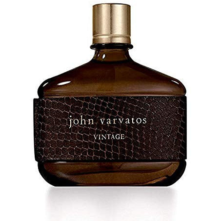 John Varvatos Vintage Eau de Toilette in an elegant vintage-inspired bottle, showcasing its sophisticated design.