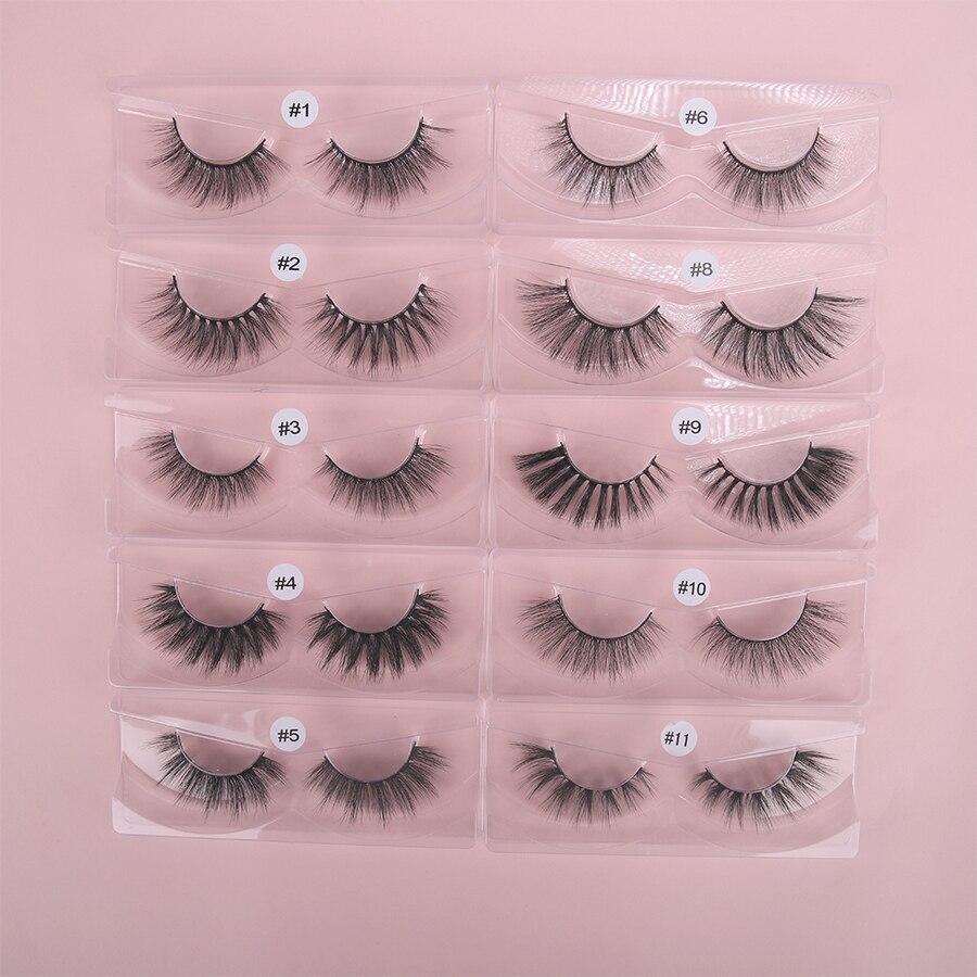 Wholesale 3D mink lashes in various lengths, showcasing natural look and quality craftsmanship with a black cotton band.