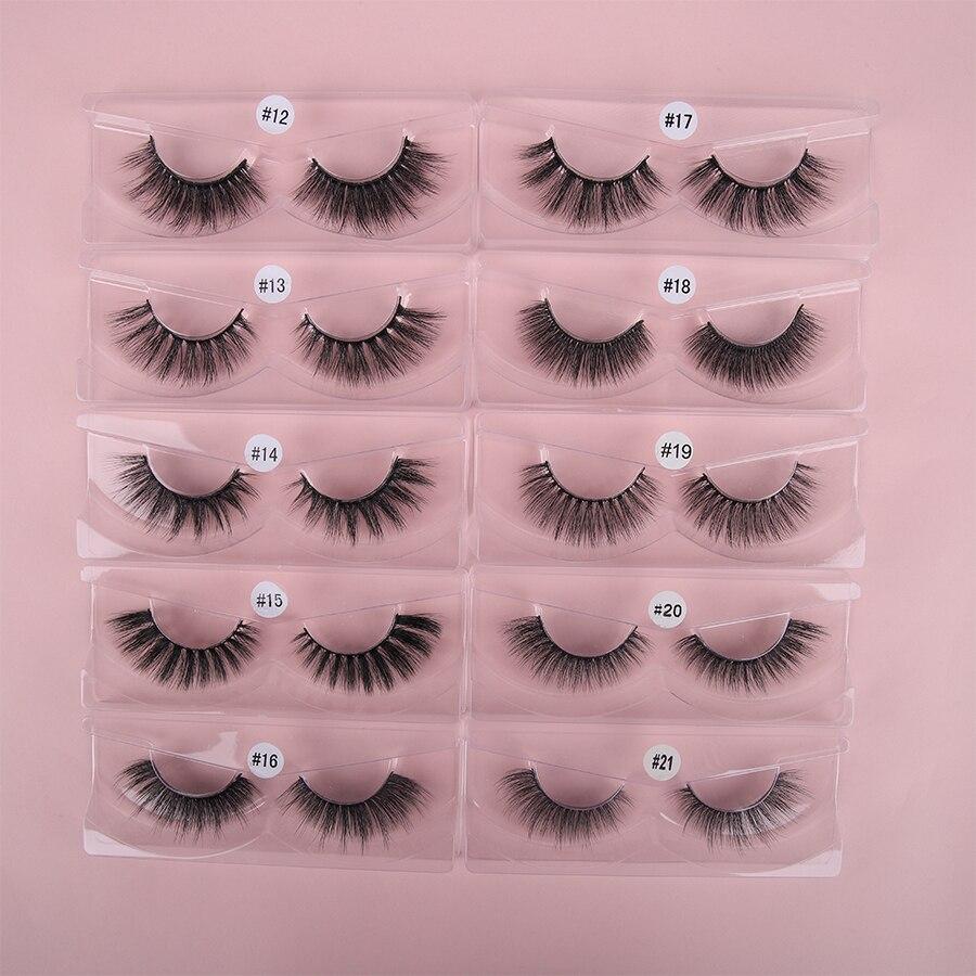 Wholesale 3D mink lashes in various lengths, showcasing natural look and quality craftsmanship with a black cotton band.