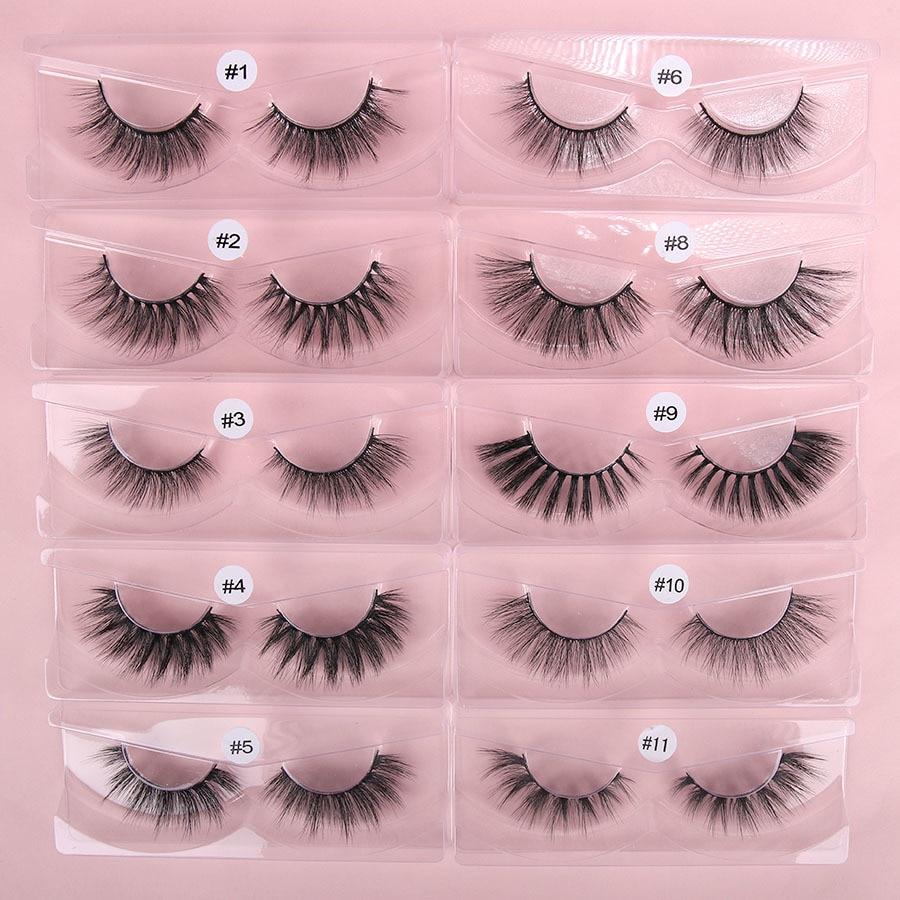 Wholesale 3D mink lashes in various lengths, showcasing natural look and quality craftsmanship with a black cotton band.