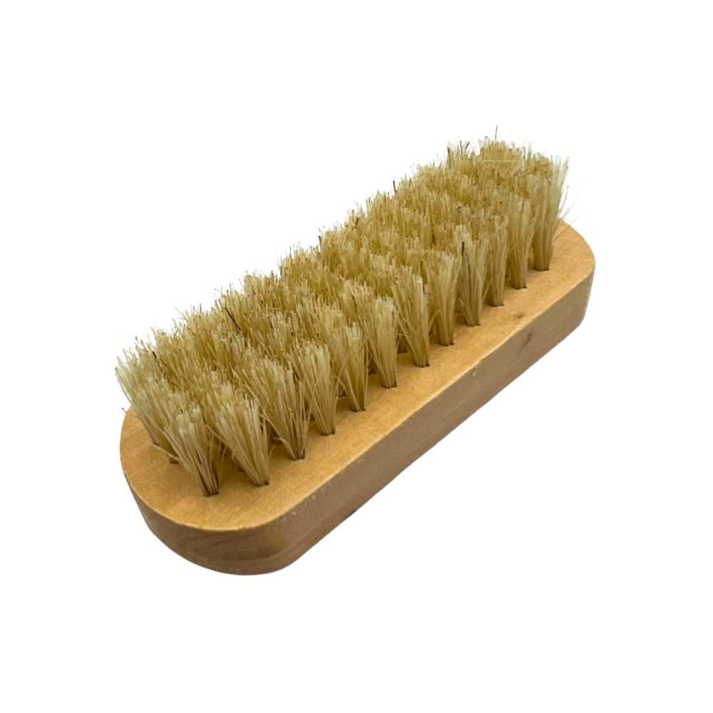 A high-quality Wooden Nail Brush with a sturdy ergonomic handle and natural boar bristles, perfect for nail care.