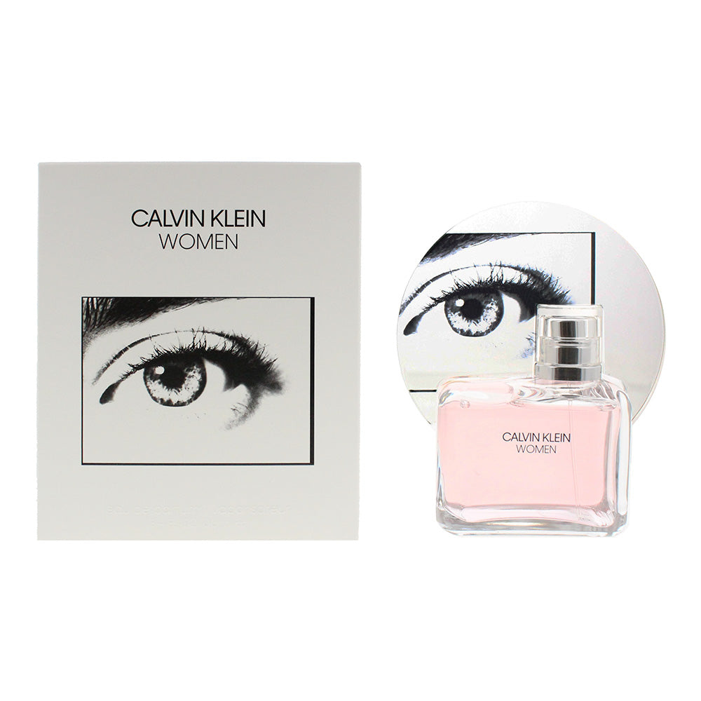 Calvin Klein Women Eau de Parfum in an elegant bottle, showcasing a floral woody musk fragrance designed for modern women.