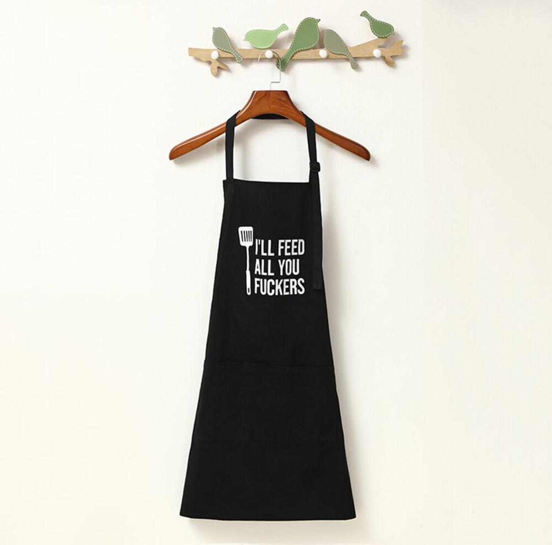 A stylish unisex solid linen apron with a pocket, suitable for both men and women, perfect for home cooking.