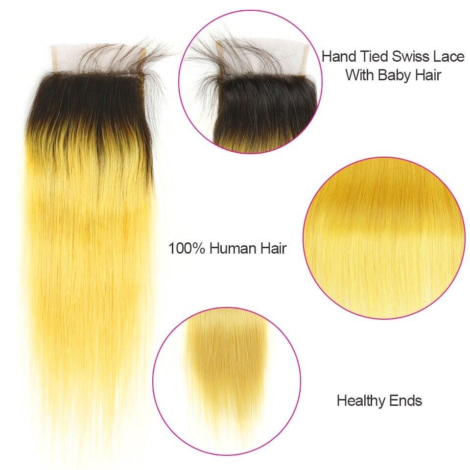 Vibrant #Yellow 10A Grade #1B/Yellow Straight hair bundles with closures and frontal, showcasing premium quality and texture.