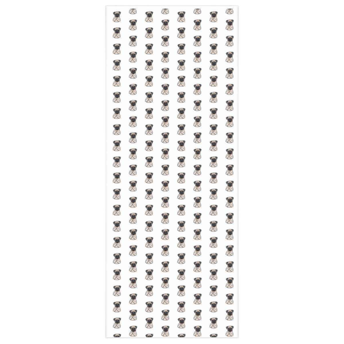 Flipping Off Pug Wrapping Paper featuring playful pug design, printed on premium gloss paper, ideal for gift wrapping.