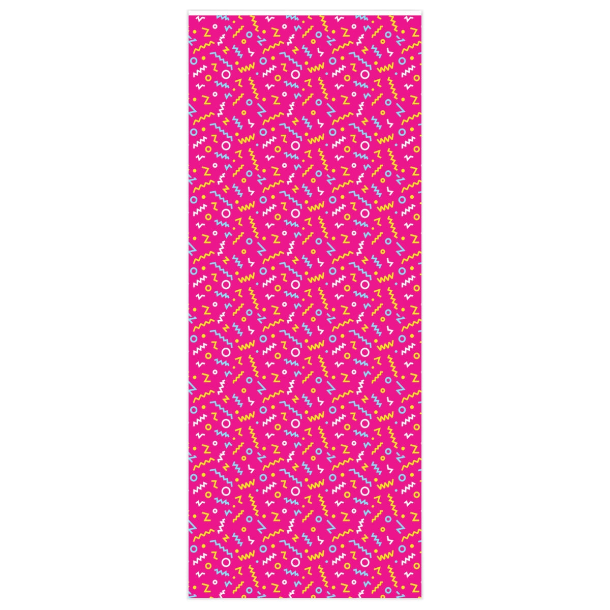 Modern Pink Wrapping Paper featuring a vibrant pink pattern, rolled up and ready for gift wrapping.