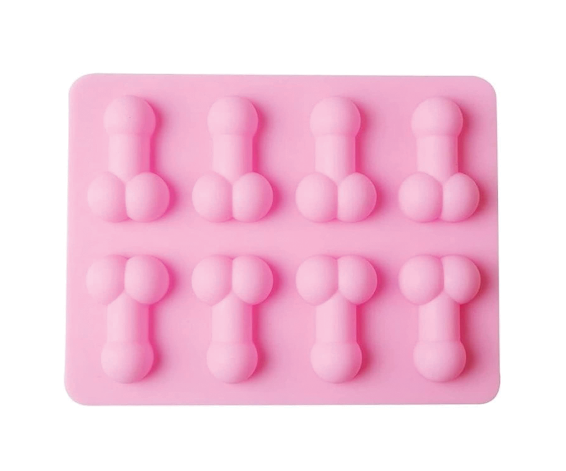 Pen-ice Cube Tray featuring penis-shaped molds for ice cubes and Jell-O shots, perfect for parties and cocktails.