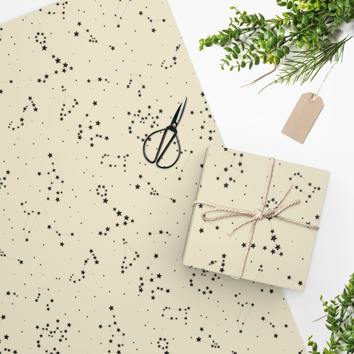 Space Constellations Wrapping Paper featuring vibrant celestial designs on premium gloss paper.