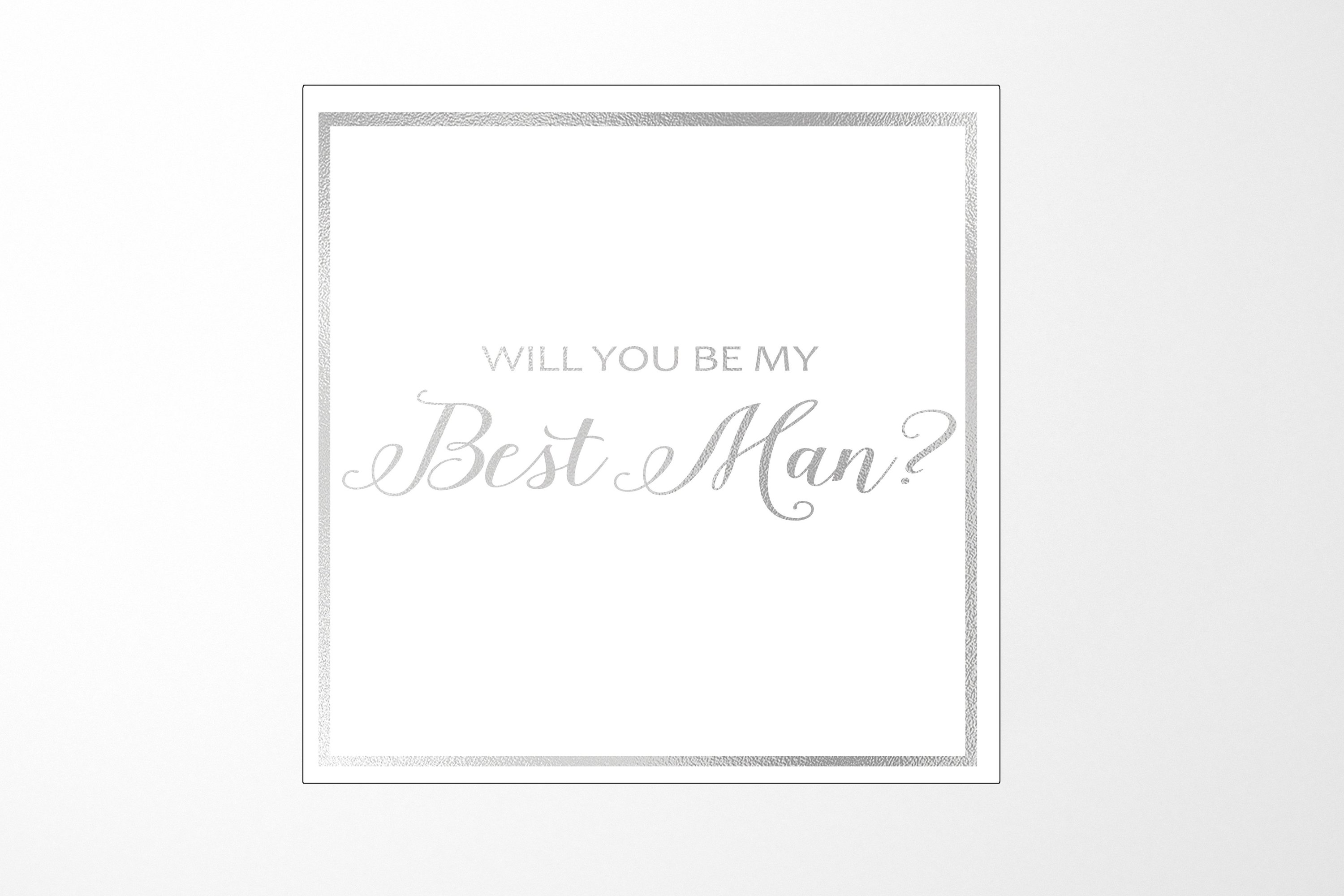 Elegant white proposal box with metallic writing on the lid, showcasing a sleek design without ribbon.