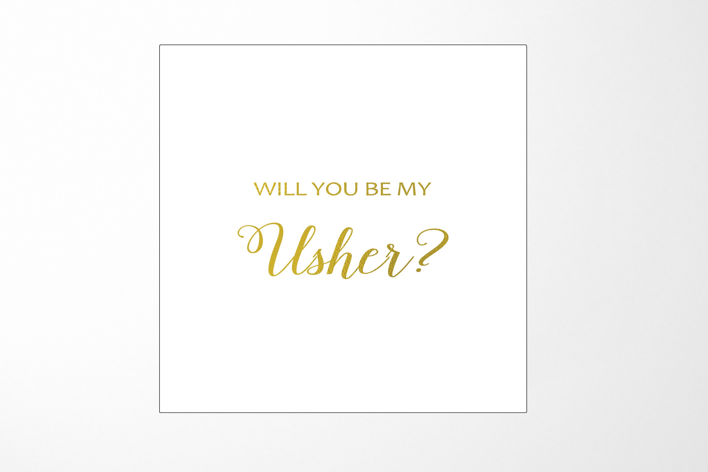 White proposal box with metallic writing on the lid, featuring a minimalist design without borders or ribbons.