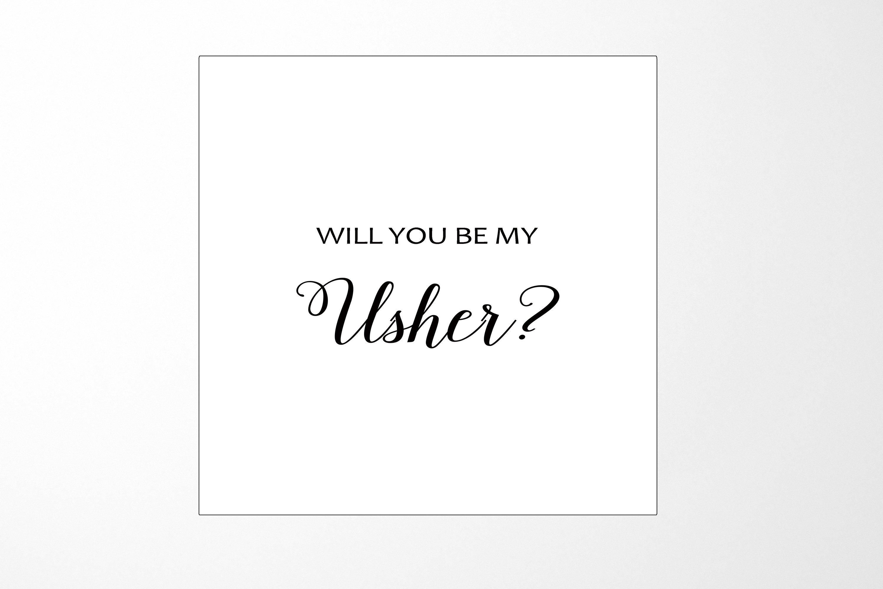 White proposal box with metallic writing on the lid, featuring a minimalist design without borders or ribbons.