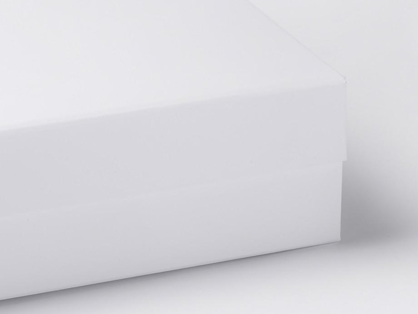 Elegant white proposal box with metallic writing, featuring a sleek design and no ribbon.