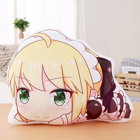 Anime chibi character pillow.