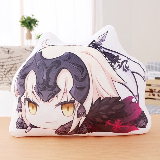 Chibi character design plush pillow.