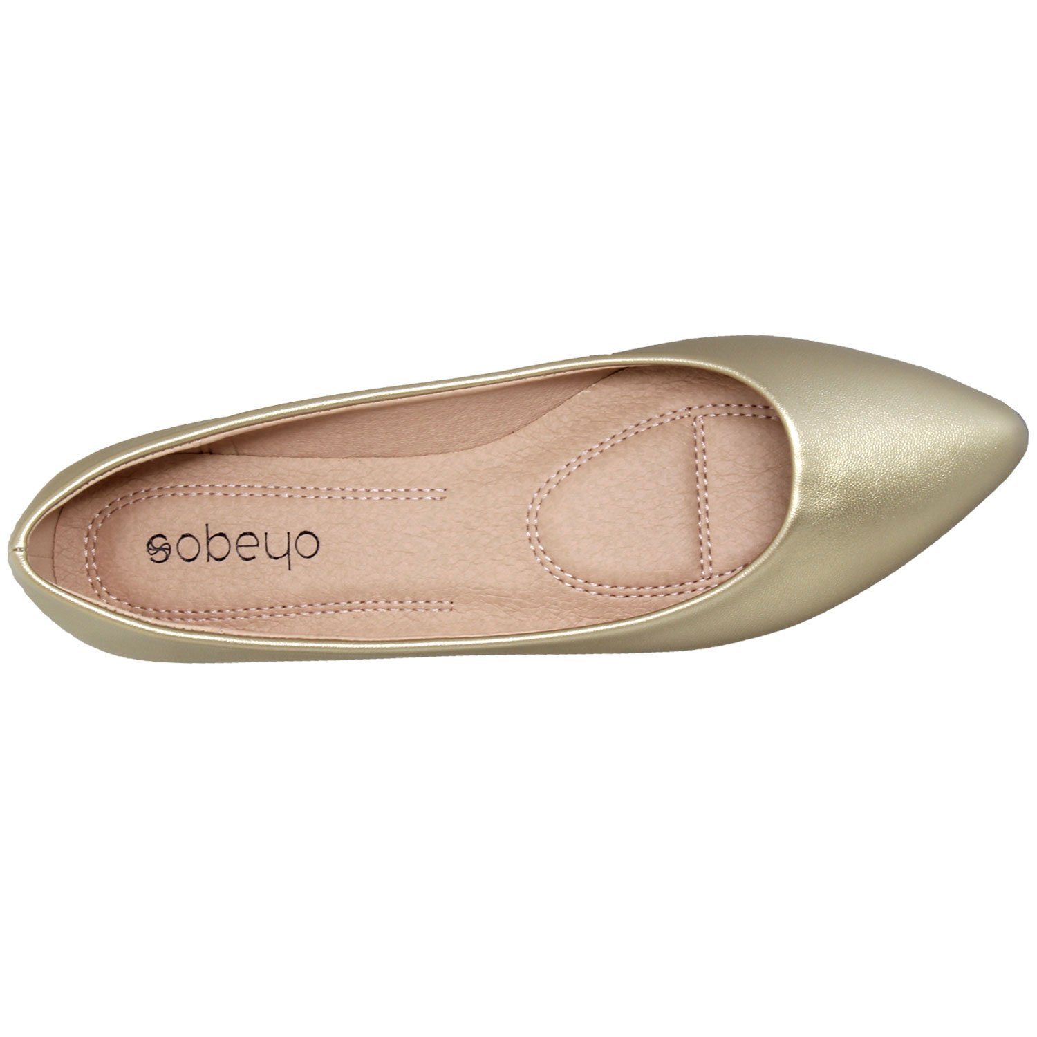 A pair of elegant Pointed Toe Ballet Flats in black, showcasing a sleek design with a cushioned insole and soft leather lining.