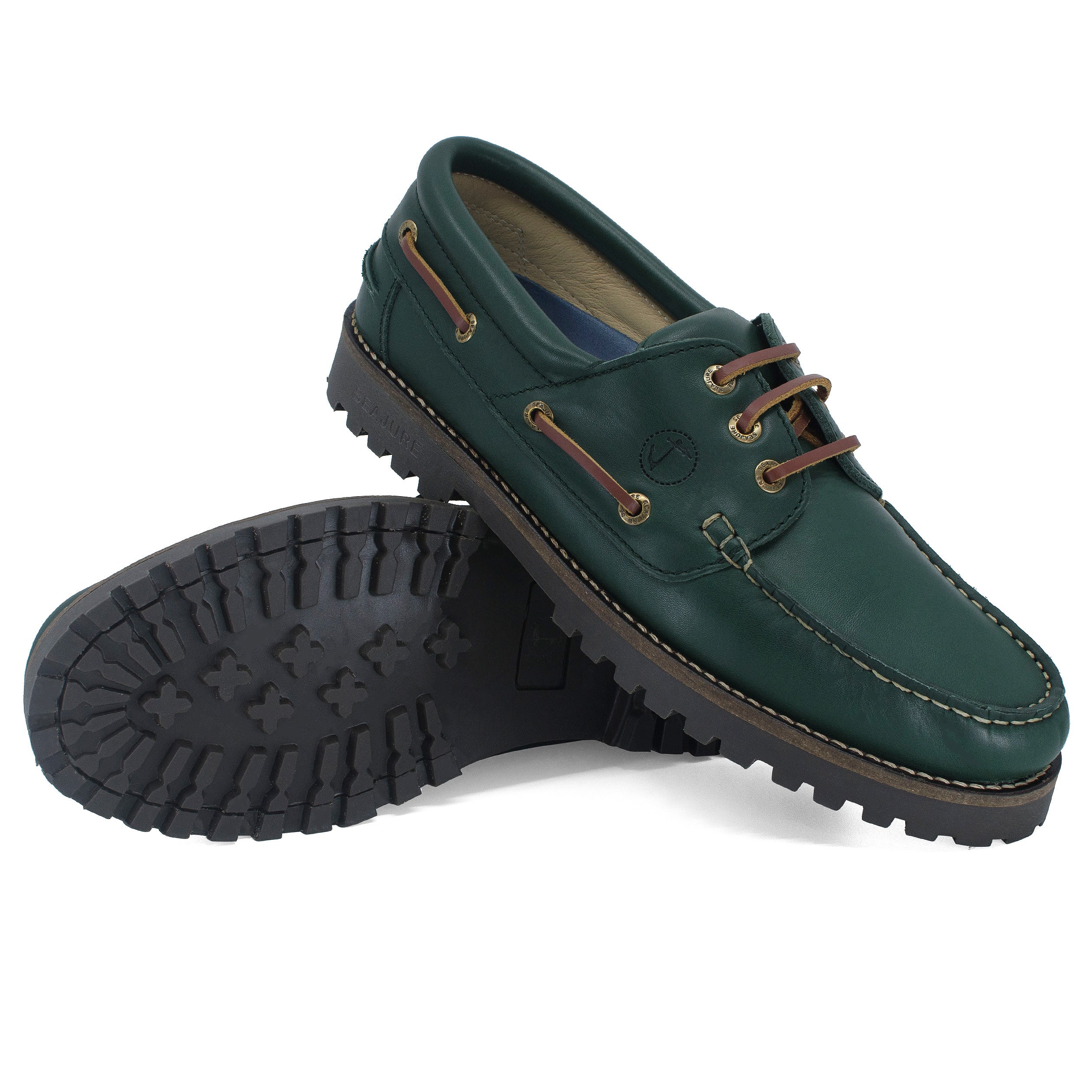 Seajure Keem Bay men boat shoe in high-quality leather, featuring a classic design and comfortable thermo rubber outsole.